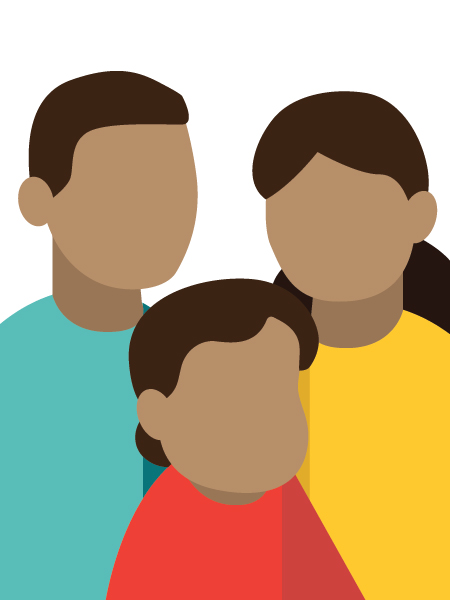 parents with young child